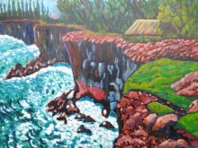\"Cliffs at Paradise Park\" 36x30, by Rick Ryken.